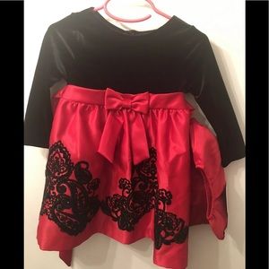 Rare Editions 2Pc Set Girl Christmas Holiday Dress